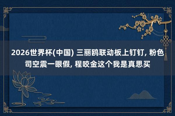 2026世界杯(中國) 三麗鷗聯動板上釘釘, 粉色司空震一眼假, 程咬金這個我是真思買
