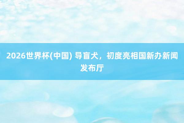 2026世界杯(中國) 導盲犬，初度亮相國新辦新聞發布廳
