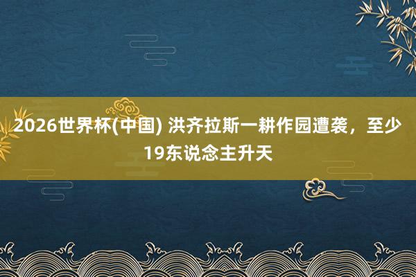2026世界杯(中國(guó)) 洪齊拉斯一耕作園遭襲，至少19東說念主升天